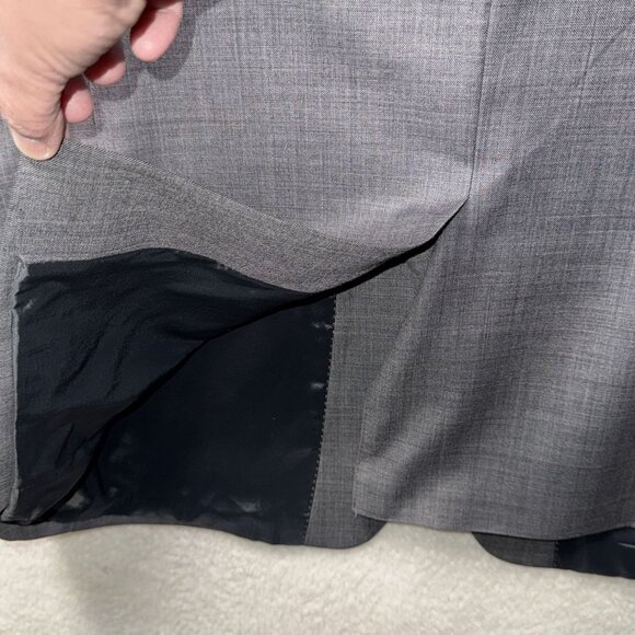 Chaps Mens Gray 2-Button Blazer Jacket Sports Coat 44R Wool Blend Classic Fit - Picture 9 of 10